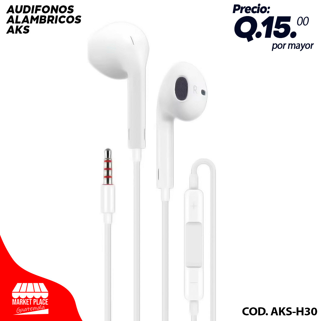 Audifonos alambricos AKS Excelente sonido