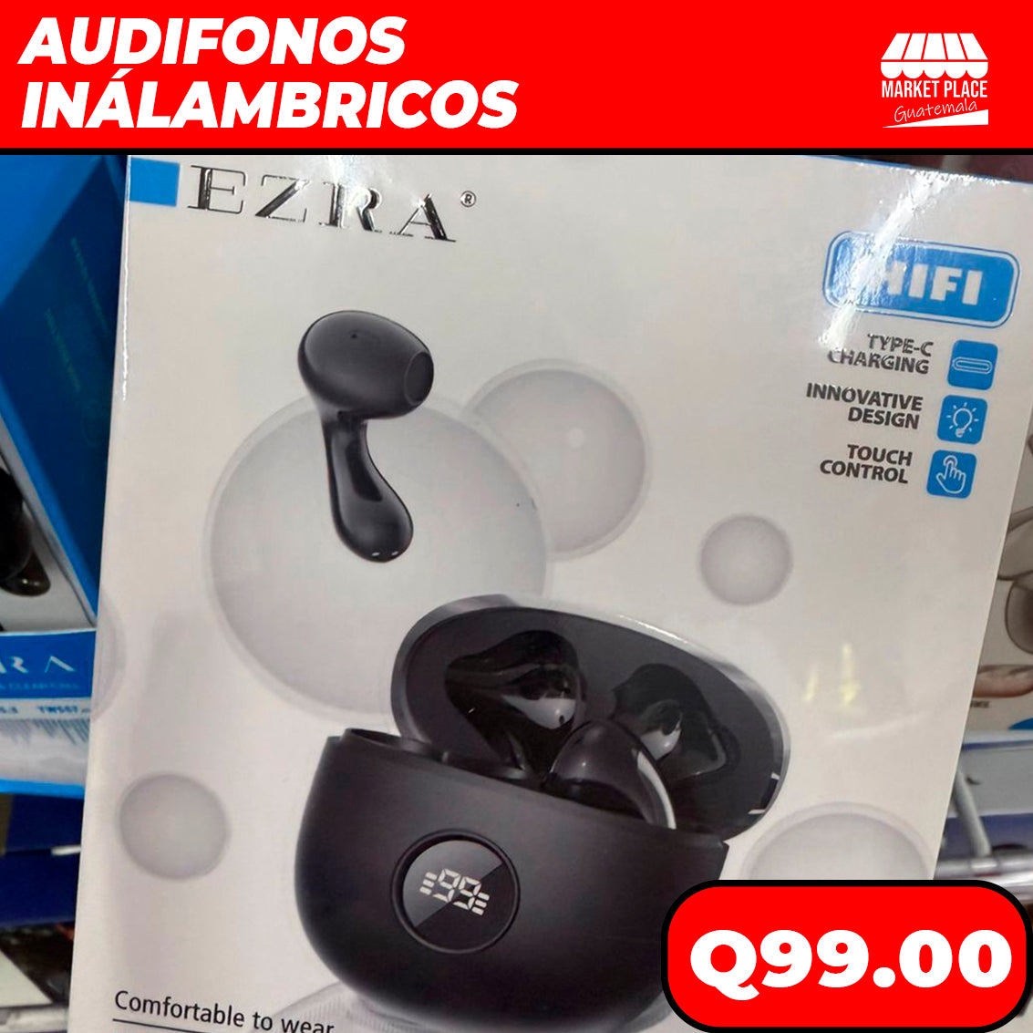 Audífonos Bluetooth marca EZRA