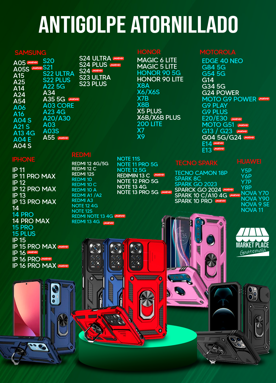 Estuche Antigolpe con Anillo HUAWEI