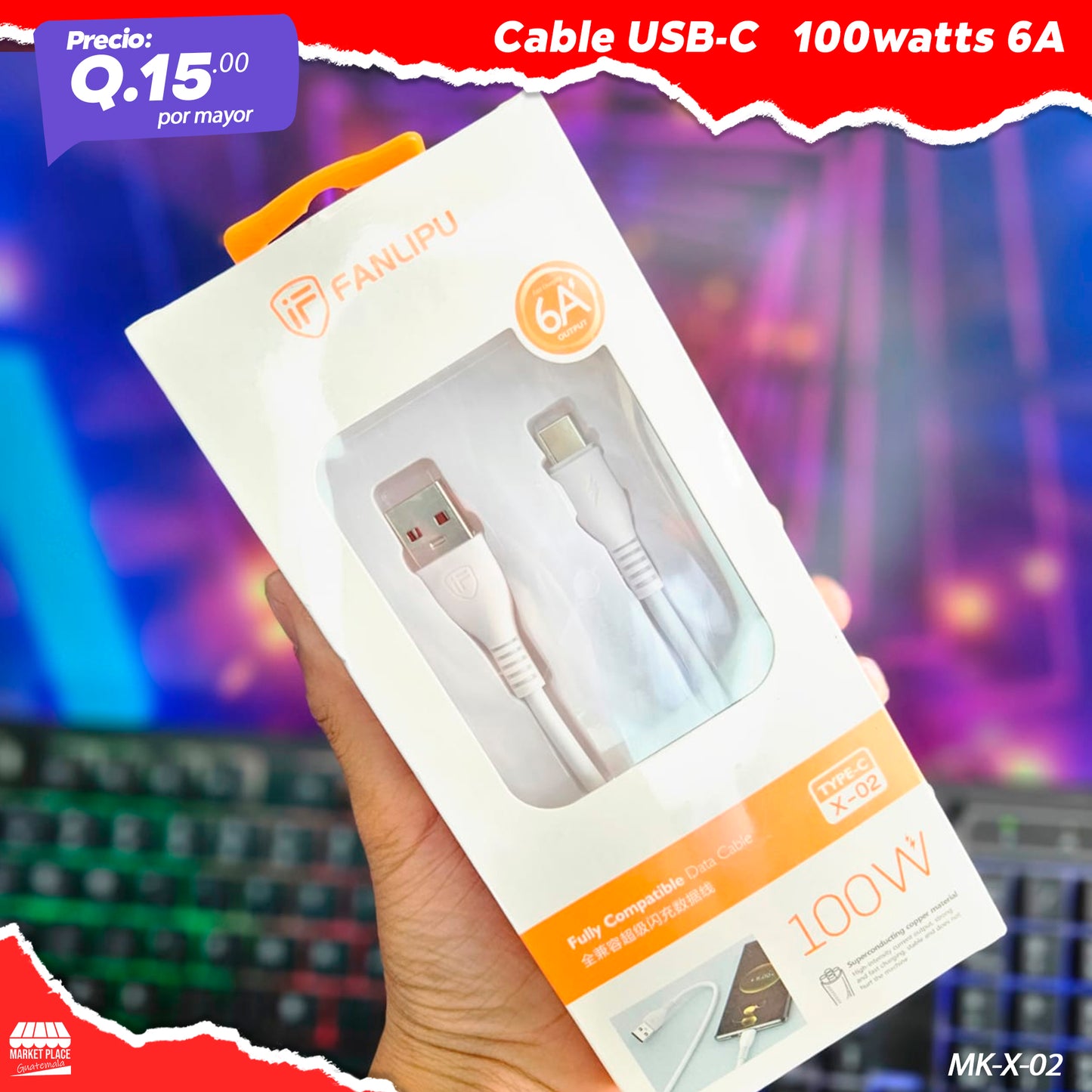 Cable C 100 watts 6.A  MK-X-02