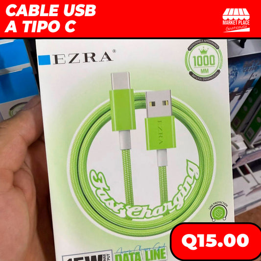 Cable USB a Tipo C Marca EZRA