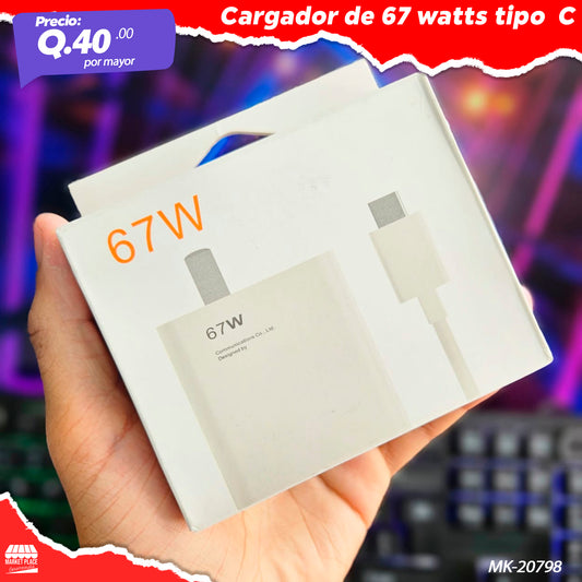 Cargador de 67 watts tipo C MK-20797