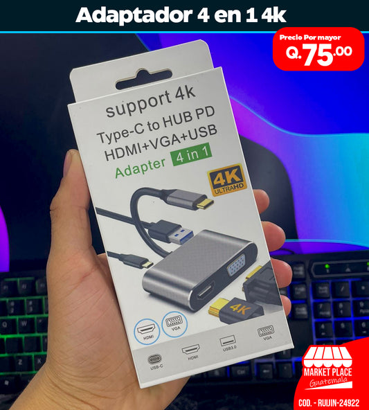 Adapatado 4k de 3 en 1