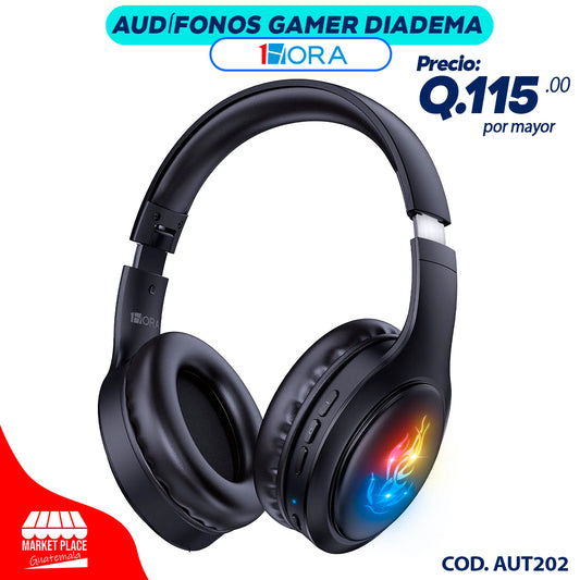 Audífonos Gamer Diadema Bluetooth AUT202