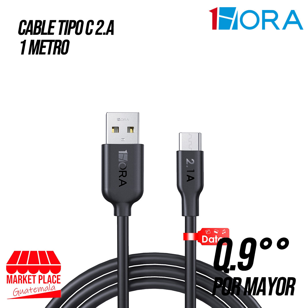 Cables Tipo C,IP,V8 - 2.1A 1 metro - BISTER