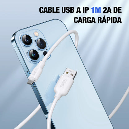 Cargador Tipo iPhone Lightning 1 hora 2.0A Cable+Cubo