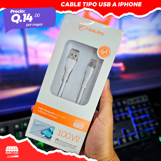 Cable tipo Usb a iphone