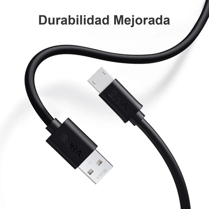 Cargador Tipo V8 1 hora 2.0A Cable+Cubo