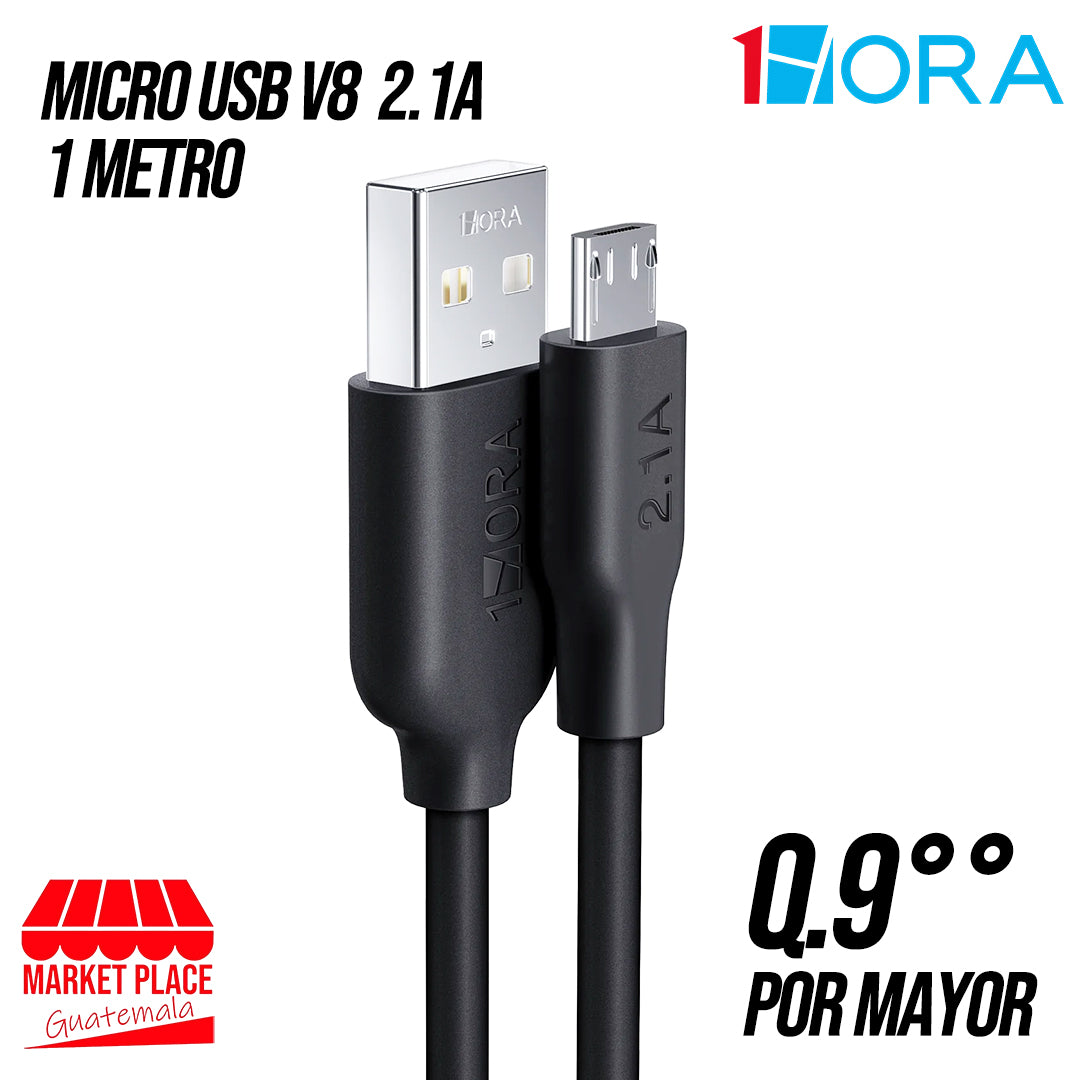 Cables Tipo C,IP,V8 - 2.1A 1 metro - CAJITA